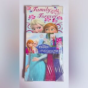 Disney Frozen Glow In The Dark Canvas Wall Art 2 Pack NEW